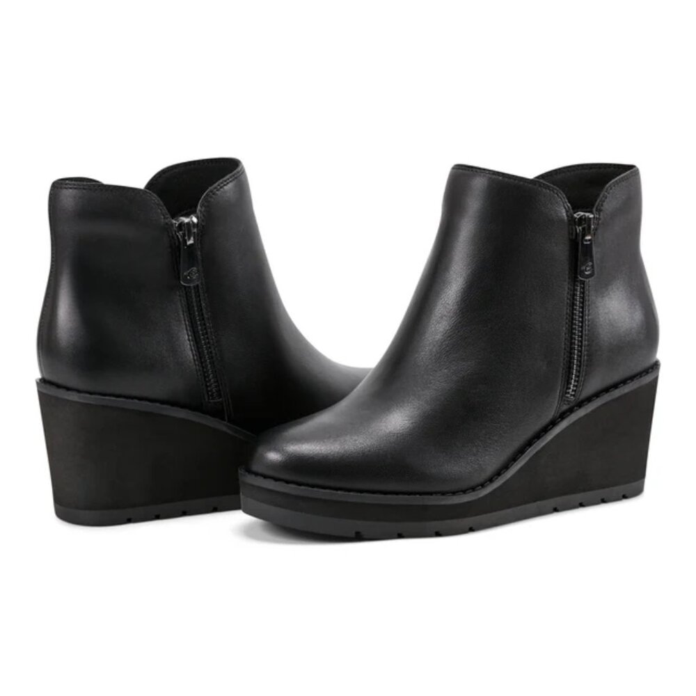 Easy Spirit Womens Jayda Roun Black Leather 7.5M - E23 - Picture 3 of 5